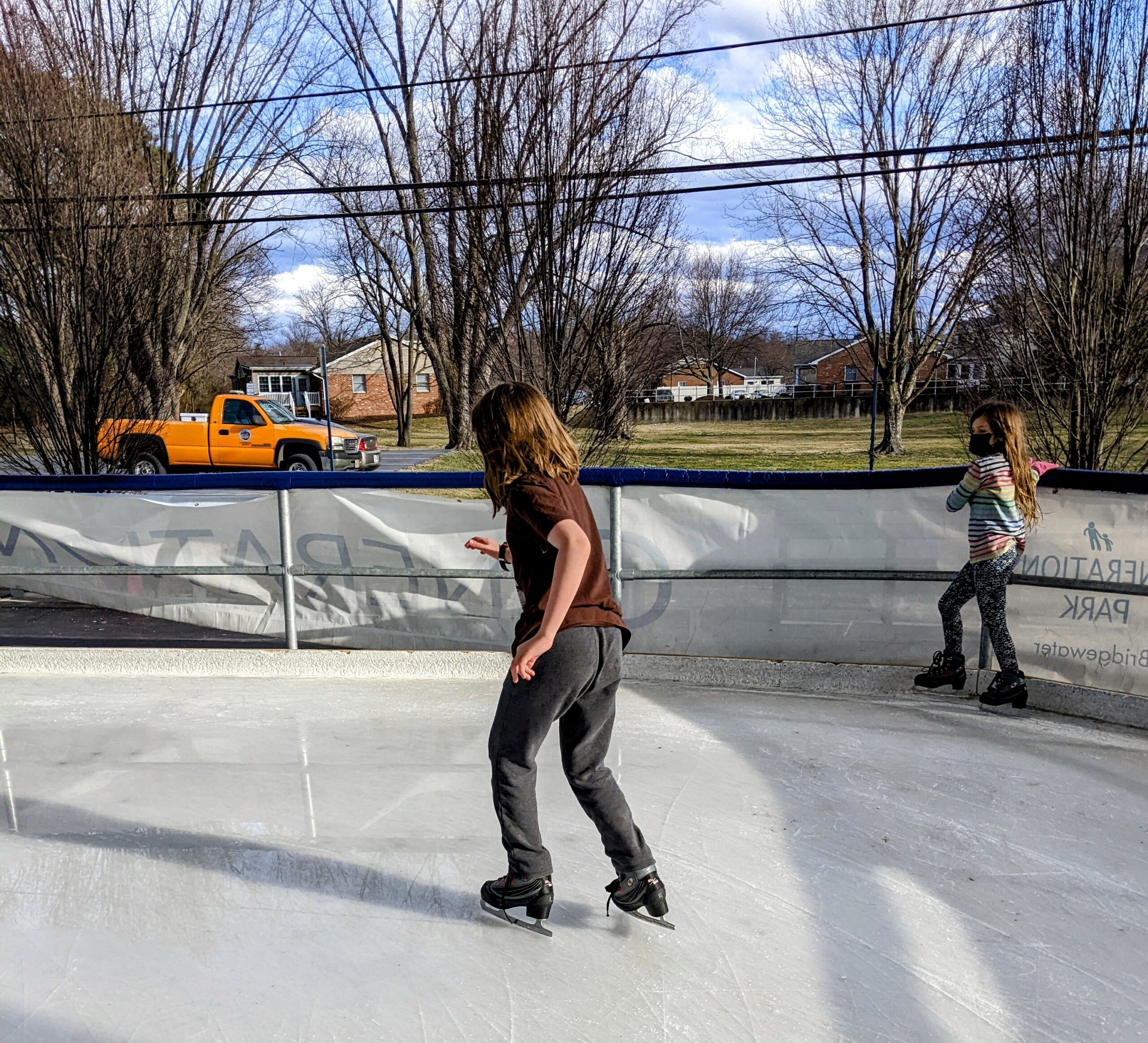 Silas and Petra skating