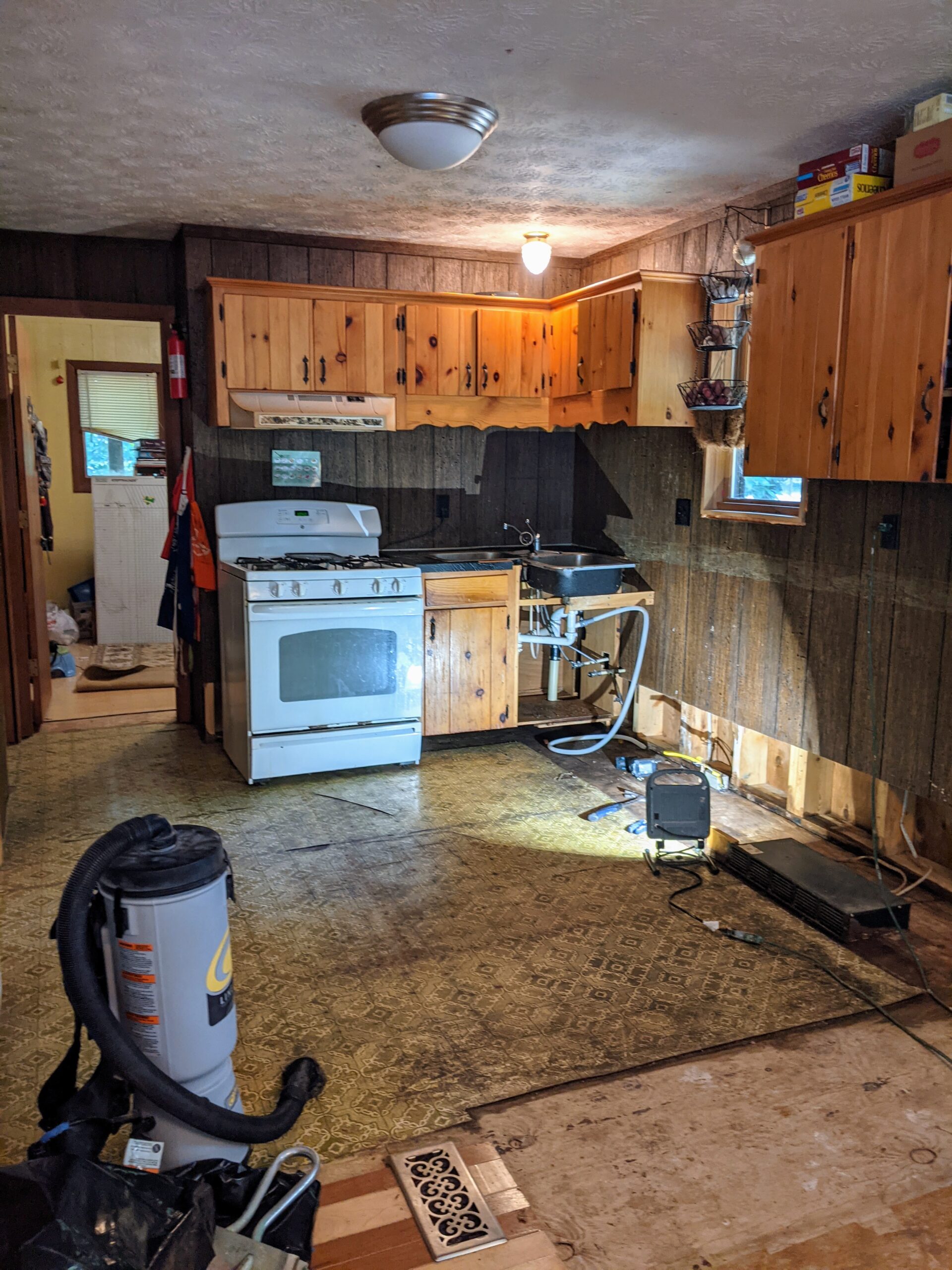 Kitchen mid-demolition.